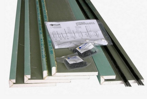 Gipskartonlaibung für Schiebetüren mit Glastürblatt - Speziell auch für UNICO Schiebetürkasten. Set bestehend aus GK-Laibung und Bürstendichtungen, sowie Schrauben und Anleitung zur Montage