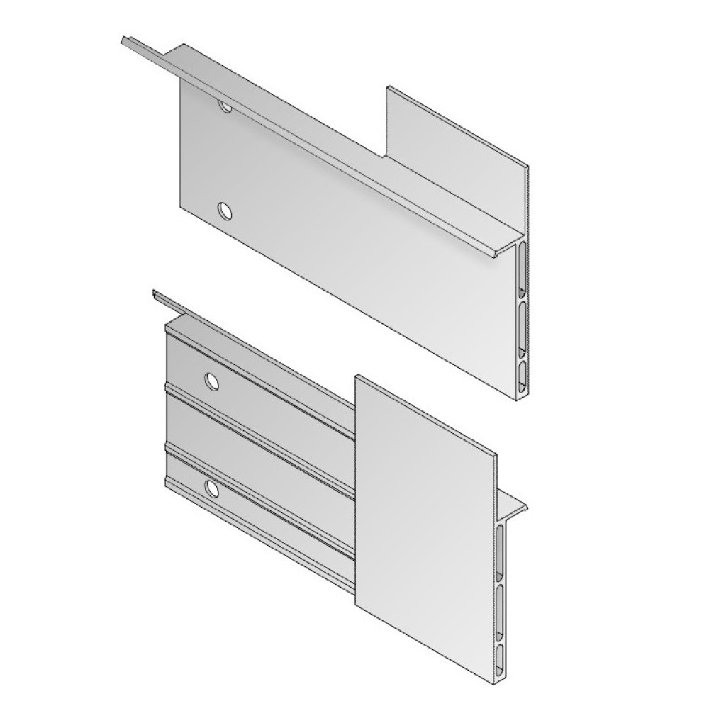 PLANO SL Sockel-Ansatzprofil für Syntesis Line (Luce) Schiebetürkasten Trockenbau - 4 Stk.