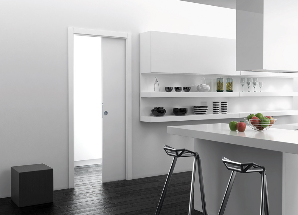 Eclisse EWOLUTO® Schiebetüreinbaukasten mit extra belastbaren Seitenteilen für Schiebetür in der Wand trotz besonderer Anforderung an Haltbarkeit