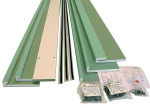 Gipskartonlaibung für einflügelige Schiebetüren mit Holztürblatt